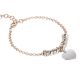 Bracelet bicolor with heart pendant rodiatos