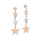 
Dangle earrings with bicolor stars