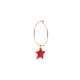 Circle earring red star