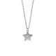 
Steel necklace with pendant star and strass