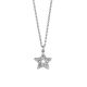 
Steel necklace with pendant star and rhinestone pav