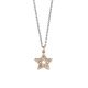 
Steel necklace with a pink star pendant and rhinestone pav