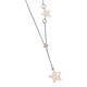
Necklace with side star and rosé pendant