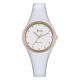 Watch lady silicone white anallergic and indexes in Swarovski