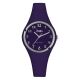 Watch lady in anallergic silicone indigo, ring and silver indexes