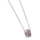 Necklace with passing in rhinestones candy pink
