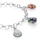 Rolo Light Bracelet with Lazio Charms in Sterling Silver and Enamel