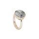 Plated ring yellow gold with crystal fumÃ¨
