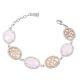 The semirigid Bracelet with crystals briolette pink and zircons