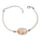 Bracelet of Beads Swarovski crystal with champagne and zircons
