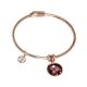 Bracelet with charm in Swarovski Crystal antique pink