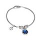 Bracelet with charm in Crystal blue London