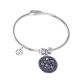 Bracelet with charm composed of galuchat mat paradise shine