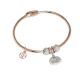 Plated Bracelet pink gold with charm in the form of a shell