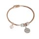 Plated Bracelet pink gold with charm 