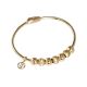 Plated Bracelet yellow gold with smooth balls and setate