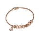 Plated Bracelet pink gold with smooth balls and setate