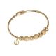 Plated Bracelet yellow gold with smooth balls and the dotted