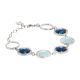 Bracelet with crystals Montana and aquamilk and zircons