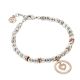 Bracelet beads with heart rosato and zircons