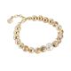 Golden Bracelet with Swarovski beads metallic sunshine