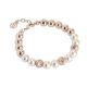 Bracelet with Swarovski beads peach and diamond