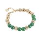 Golden Bracelet with agate green