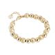 Golden Bracelet with smooth balls and diamond from the dimpled effect