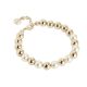 Golden Bracelet with Swarovski beads light gold and smooth balls