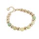 Golden Bracelet with smooth balls and agata light yellow