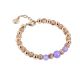 Bracelet with pearls jade lilac