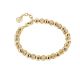 Golden Bracelet with smooth balls and diamond