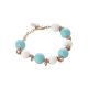 Bracelet with turquoise and agata white