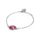
Bracelet with flaming fuchsia cabochon and zircons