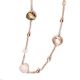 Long necklace gold plated pink with briolette crystals