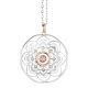 Necklace with pendant mandala and zircons