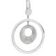 Necklace Pendant with concentric and Swarovski crystal rock