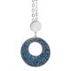 Collana con pendente in Swarovski crystal rock bermuda blu