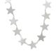 Rhodium plated necklace with big stars