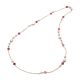 Necklace with agate fuchsia and Swarovski beads white