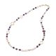 Pink necklace with amethyst, Swarovski beads and zircons