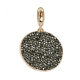 Charm with carpet Swarovski metallic silver