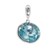 Charm with Swarovski crystal light torquoise