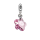 Charm with Swarovski crystal light rose