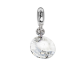 Charm with crystal Swarovski faceted crystal