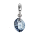 Charm with Swarovski Crystal drop blue shade