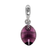 Charm with Swarovski Crystal drop amethyst