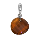 Charm with Swarovski Crystal irregular copper