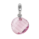 Charm with Swarovski Crystal irregular light rose