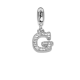 Charm with letter G in zircons